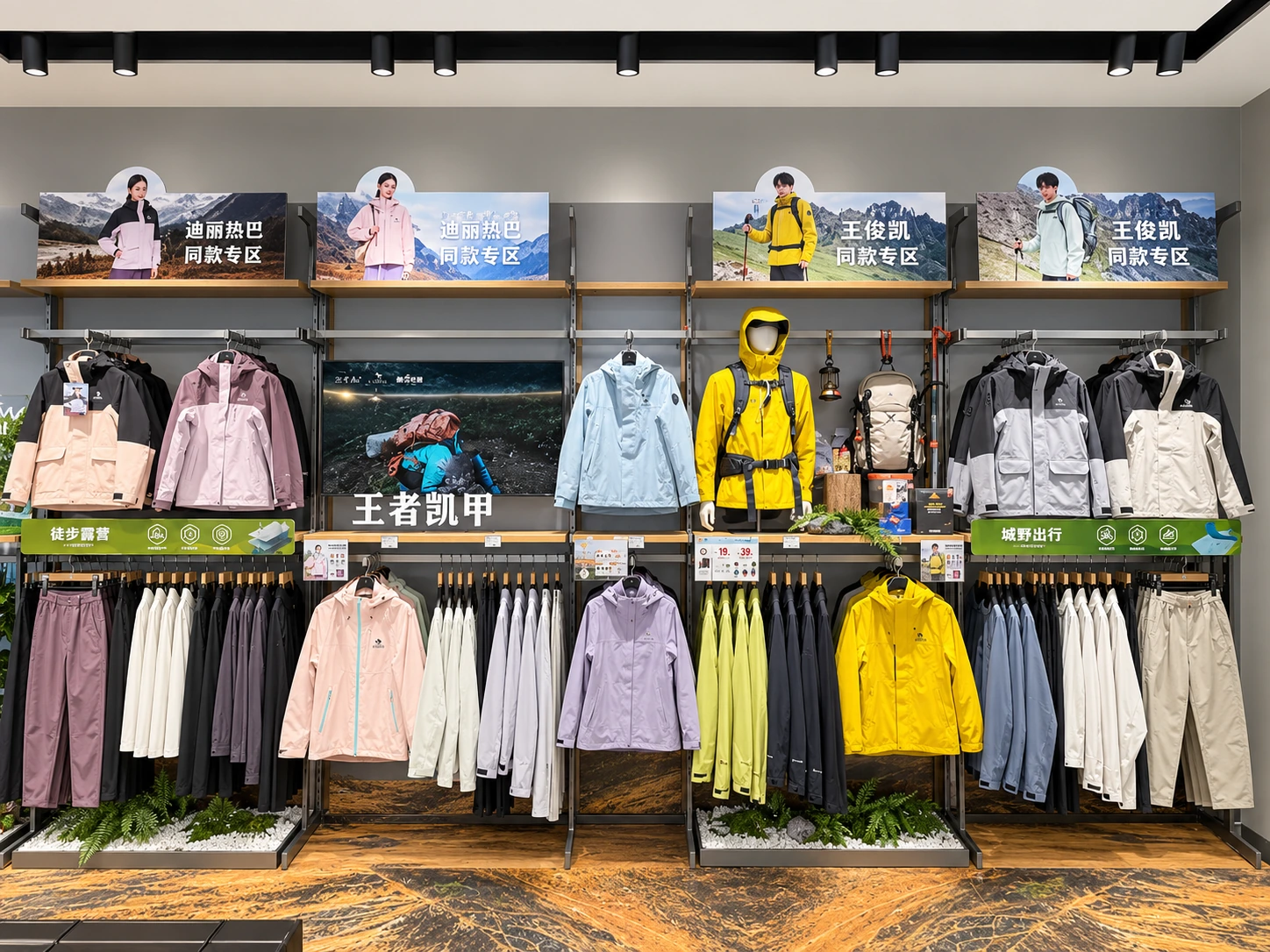 CAMEL 戶外服飾門店陳列